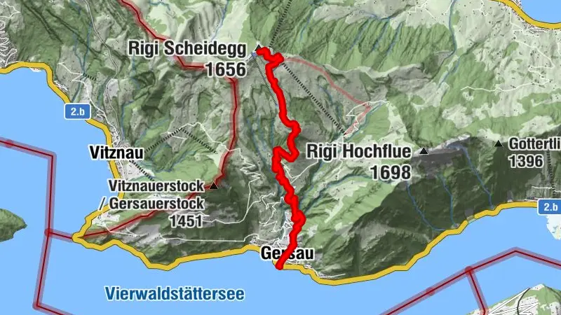 Bergwanderweg Gersau - Rigi Scheidegg