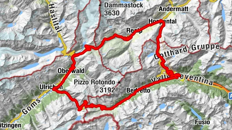 RadArena / St.Gotthard: Furka - Nufenen - Gotthard