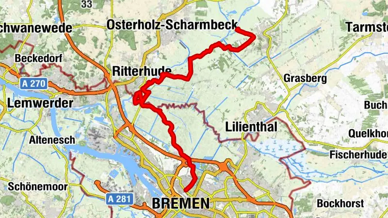 Mit der Torfkahnarmada von Worpswede nach Bremen