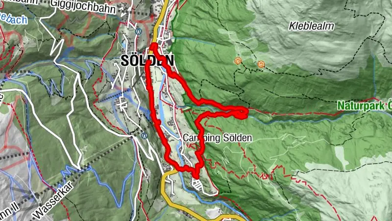 Wasserläufer Waalweg Sölden