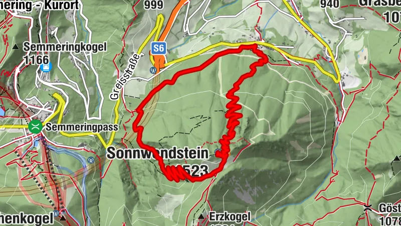 Sonnwendstein über Gebirgsjägersteig