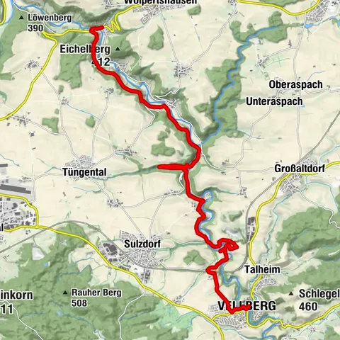 Bühlertalwanderweg 5. Etappe - von Vellberg nach Cröffelbach