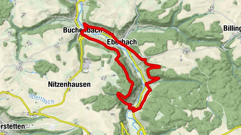 Pfad der Stille Mulfingen - Ergänzung Tour 4 Buchenbach - Unterregenbach
