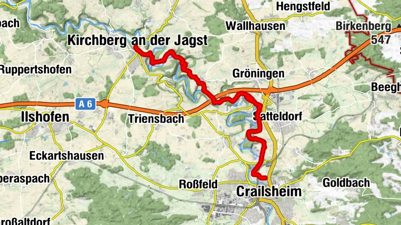 Kocher-Jagst-Trail: Jagststeig 2. Etappe - Naturerlebnis Jagst