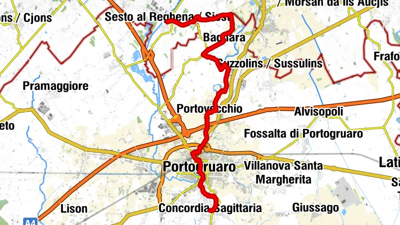 Etappe 33: Alpina Antica Trail | ET33: Sesto al Reghena - Concordia Sagittaria
