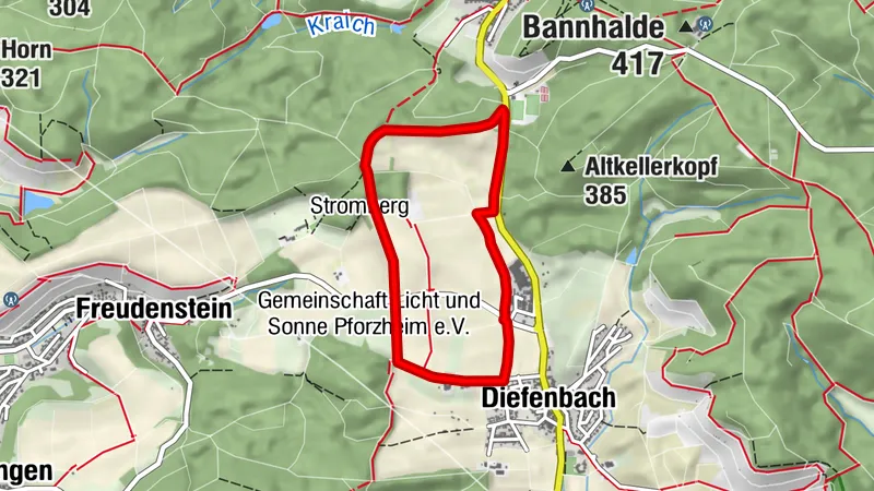 Am Blumenband entlang nach Diefenbach