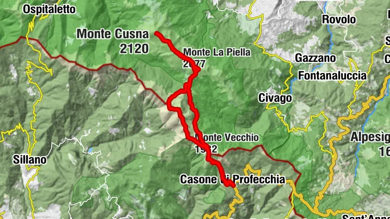 Goldtoni - Wandern - Monte Cusno - Monte Prado