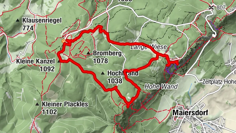 Rundwanderweg im  Naturpark Hohe Wand