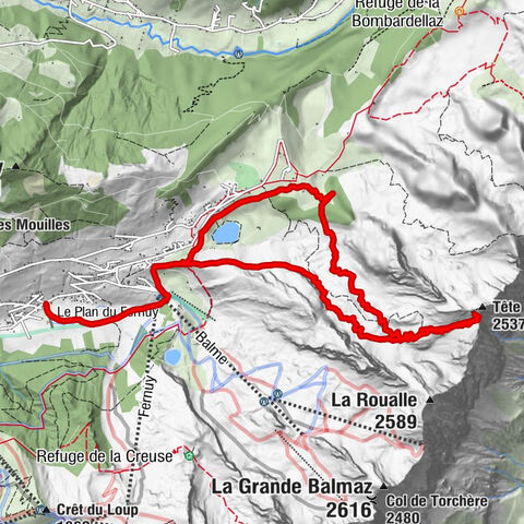 Tête Pelouse -20meters