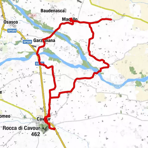 Loop Bike Ride on the Pinerolese Apple Route: Pinerolo–Cavour–Garzigliana–Macello