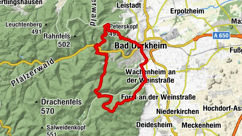 Bad Dürkheim - Bismarckturm - Eckkopf