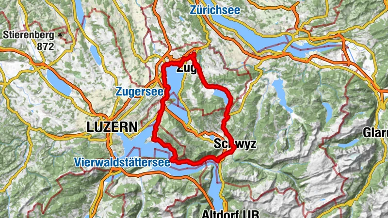 Rennradtour von Baar über Küssnacht, Ingenbohl und Schwyz