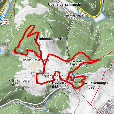 Circular hiking trail - Nature educational path Lichtenhain - Hiking start Lichtenhain