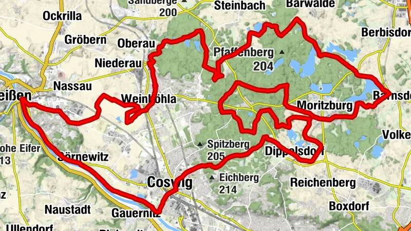 Gravel-Tour 1: Durch den Friedewald nach Moritzburg