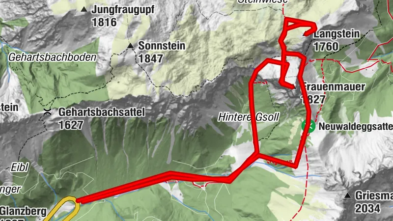 Frauenmauer und Langstein in Westlichen Hochschwab