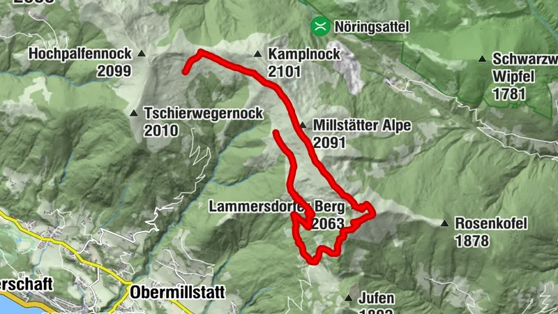 Millstätterhütte-Lammersdorferhütte-freestyle zurück zu Millstätterhütte