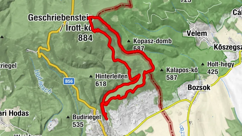 Trail vom Stausee Rechnitz auf den Geschriebenstein