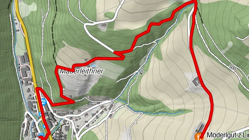 Von Jäger im Tal  (Bus 38) über Maderleithner zum Möderlgut z'Linz