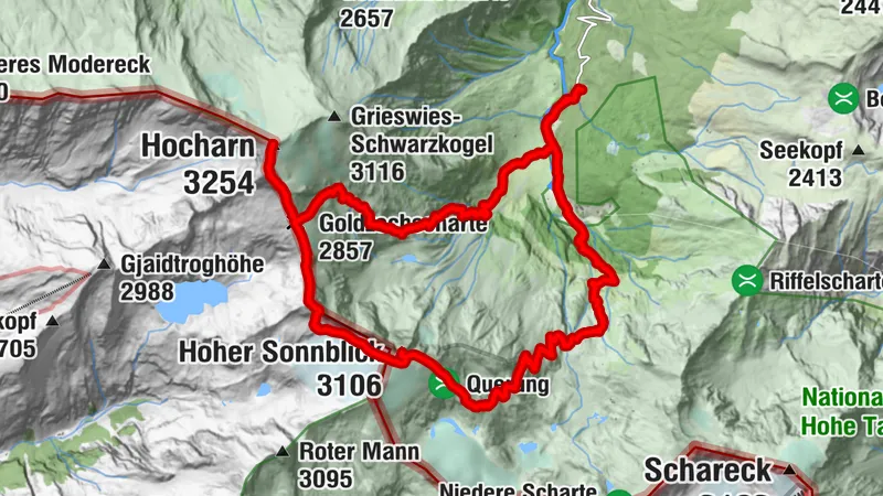 Kolm Saigrun --> Zittelhaus --> Hocharn --> Kolm Saigrun