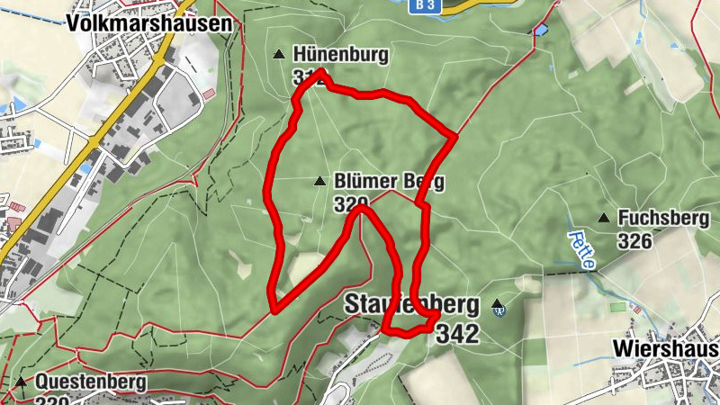 Naturpark Münden: Hünenburg, Knick