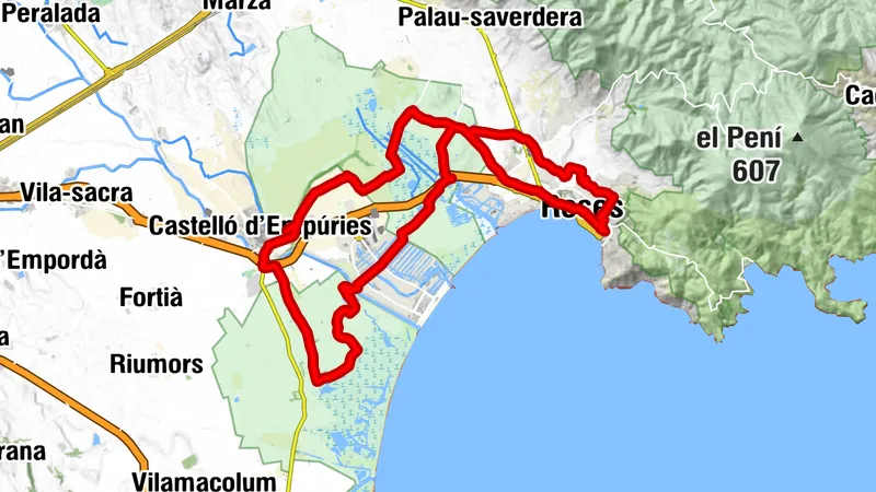 17 AIGUAMOLLS : Roses Basses-de-les-Garrigues Els-Estanys Pont-Da-Vinci Castelló-d'Empúries Els-Cortalets Muga Empuriabrava