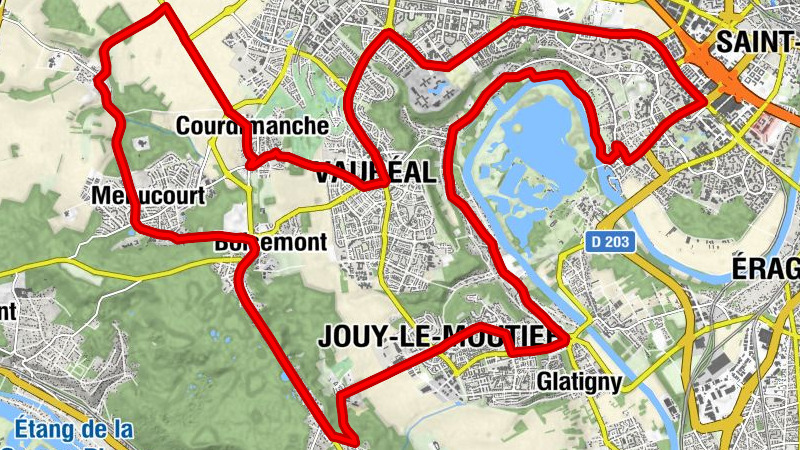 Circuit vélo : autour de la ville nouvelle de Cergy-Pontoise