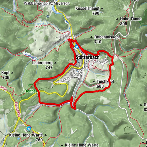 Circular route - Panorama route Stützerbach - Terrain course TK 4