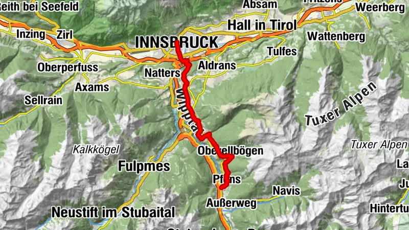 Via Romea - Etappe 3 Innsbruck nach Matrei am Brenner