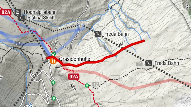Grasjoch Bahn Bergstation - Grasjochhütte