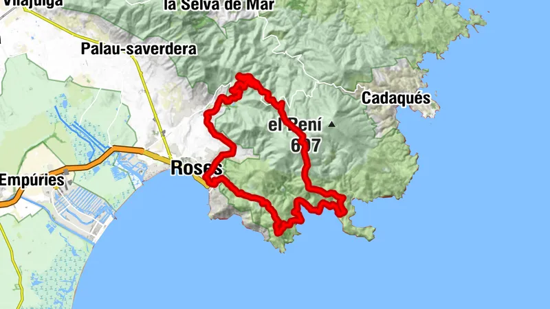 17 Roses Mas-Oliva Serrat-de-Can-Berta Bombo Peni Pas-del-Llop Coll-del-Canadell Montjoi Mas-Marès