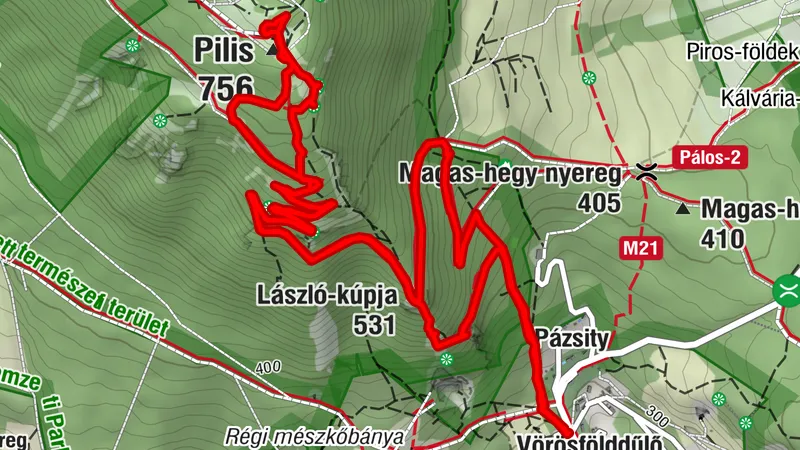 Pilis csúcs 756m,