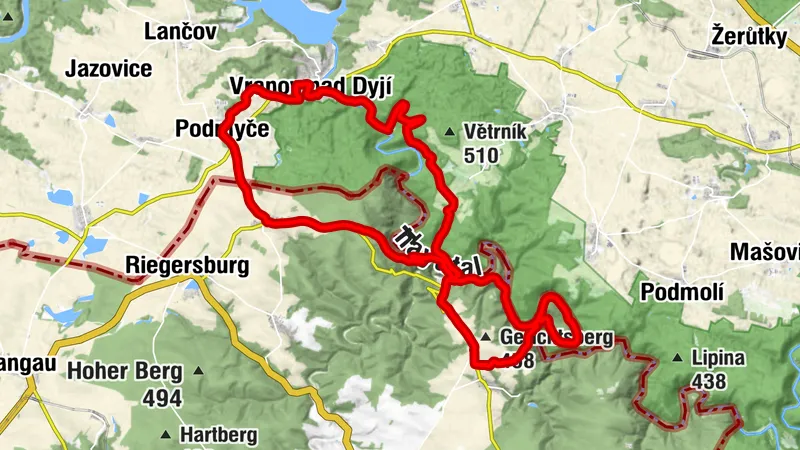 Hardegg - Vranov Rundwanderweg