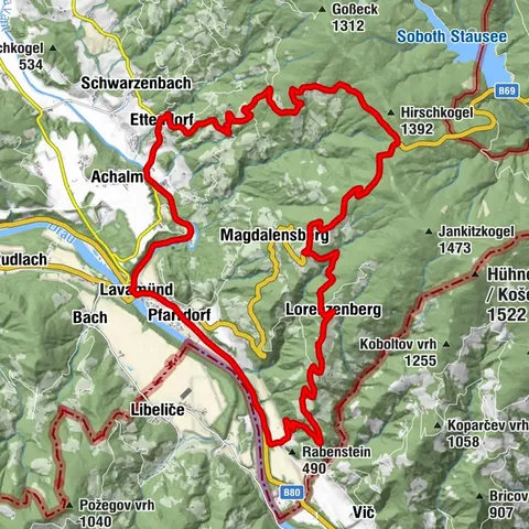 MTB 15 - Lorenzenberg circular route - Lavamünd