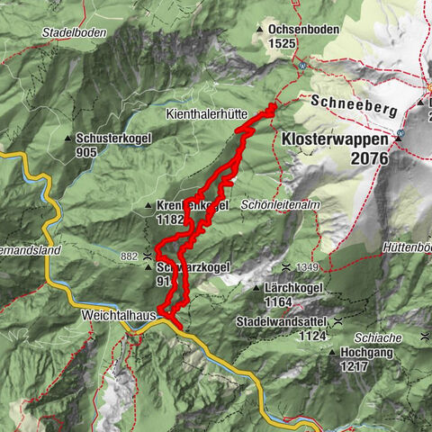 "Weichtalklamm" über Stock und Stein durch das Höllental - Weichtalhaus - Kientallerhütte 1340m