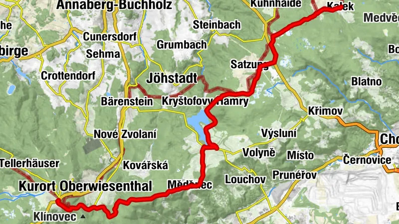 RR ERZ E07 Stage tour Route Saxon Central Mountains and Erzgebirge Cycle Route Stage 07