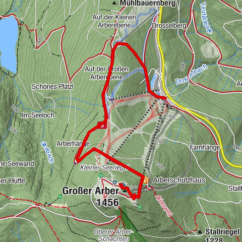 Wanderung zum Arber Gipfel, über Sonnenfelsen, Arberebene und Schmugglerweg