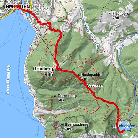 Gmunden Grünberg bis Laudachsee