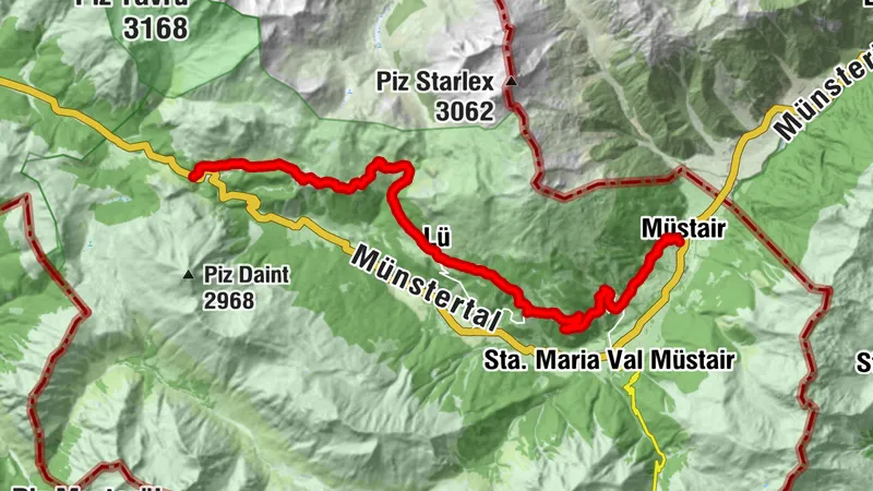 Senda Val Müstair (Süsom Givè - Alp da Munt - Alp Champatsch - Lü - Müstair)