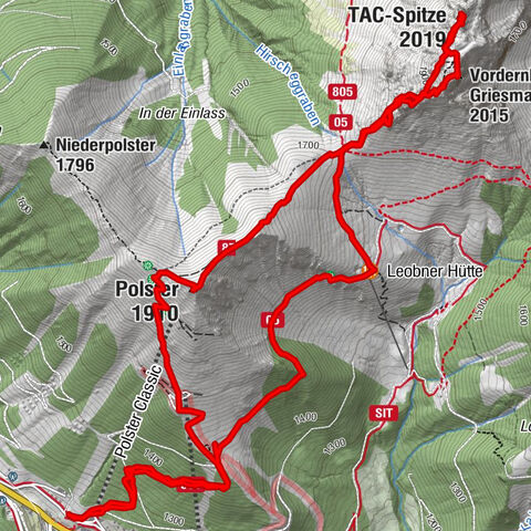 /\ TAC Spitze, Griesmauer und Polster