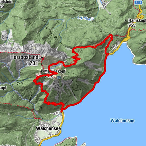Walchensee über Herzogstand-Almhütte