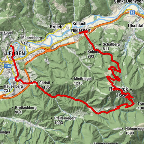 Mugl über kleinen Gößgraben Leoben, Steiermark