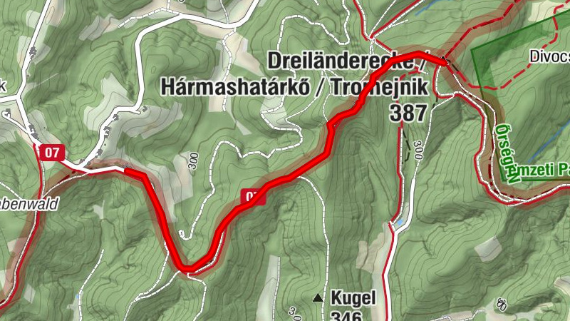 Dreiländereck Österreich-Ungarn-Slowenien - Start Gasthaus Lang, Kölbereck-Oberdrosen