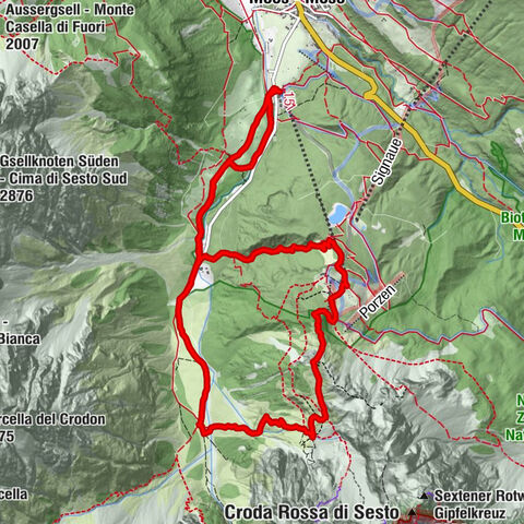 Fischleintalhütte - Rotwandwiesen - Rotwandköpfe - Talschlusshütte- Fischleintalhütte