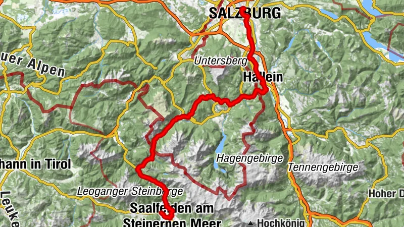 Rennradtour SalzburgerLand Etappe 4: Saalfelden - Salzburg