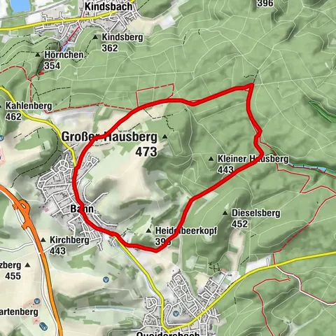 Bann cycling route "Around the Local Mountain"