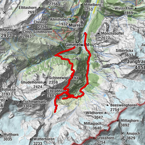 Gimmelwald - Tanzbödeli - Oberhornsee - Stechelberg