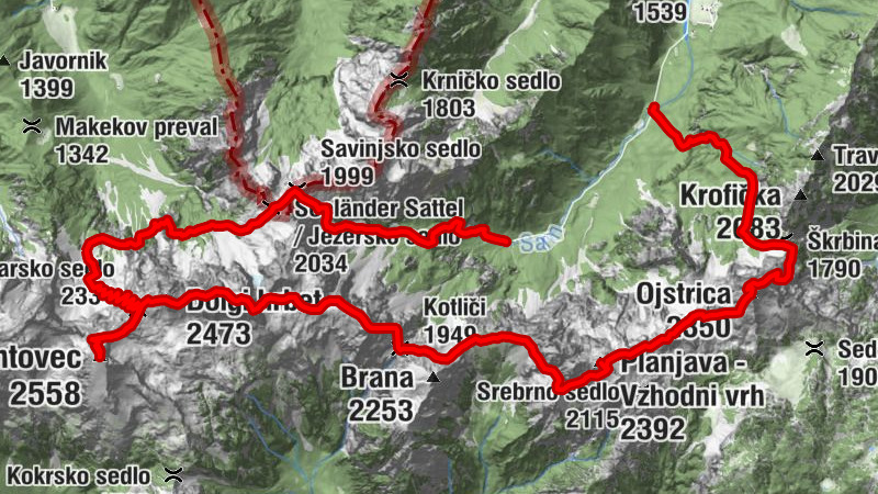 Überquerung der Steiner Alpen mit Grintovec 2.558m, Dolgi hrbet 2.473m, Skuta 2.532m, Turska Gora 2.251m, Planjava 2.392m & Ojstrica 2.350m