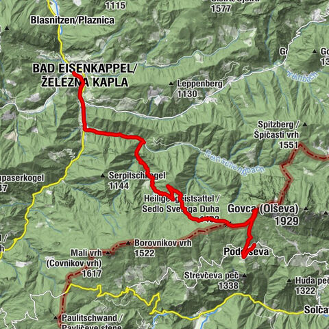 Bad Eisenkappel - Kupitzklamm - Heiligengeistsattel - GH Rogar