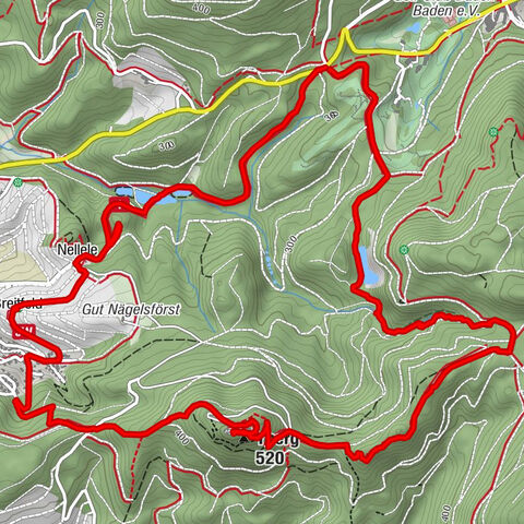 Vom Golfplatz B.B. zur Y-Burg, und über die Fischteiche zurück