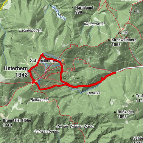 Gutensteiner Alpen: Unterberg und Myralucke